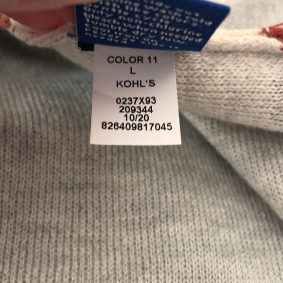 Apt. 9 BoHo open front cardigan striped duster sweater long Large comfort colors - Picture 8 of 8